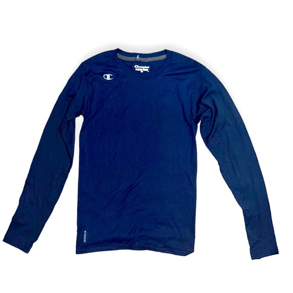 Champion C Logo Vapor Cotton Long Sleeve T-Shirt, Navy, Women’s Size XS, New - Picture 2 of 14